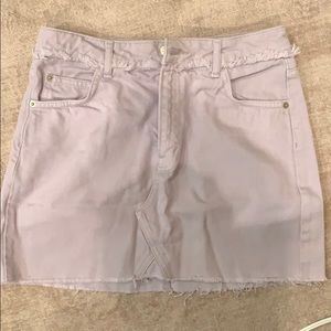 Topshop pastel purple denim skirt
